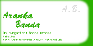 aranka banda business card